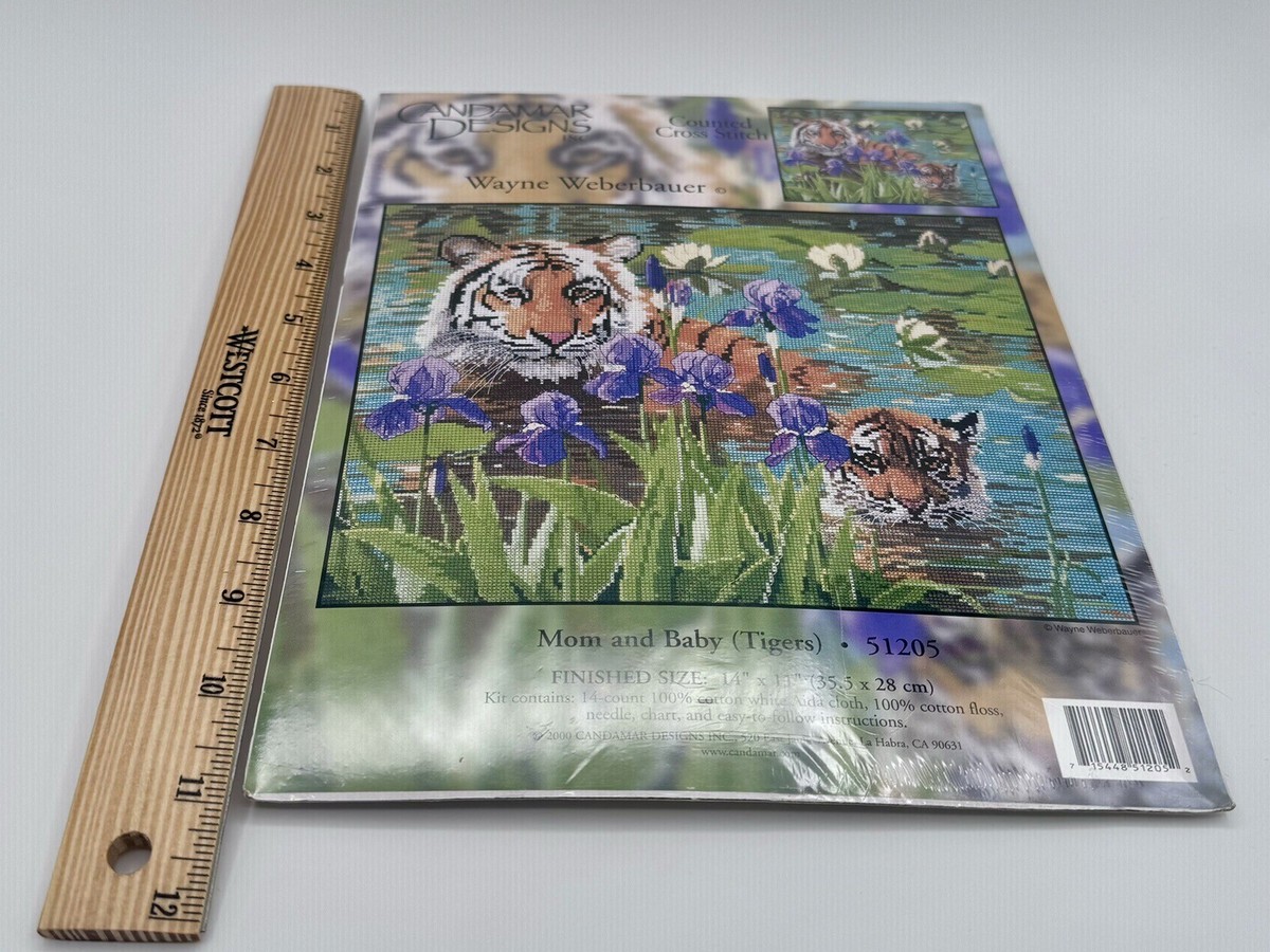 Candamar Designs Mom and Baby Tiger counted cross stitch Candamar Designs Mom and Baby Tiger counted cross stitch