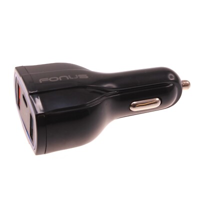 Quick Car Charger 48W 3-Port USB Type-C Port Power Adapter DC for Cell Phones