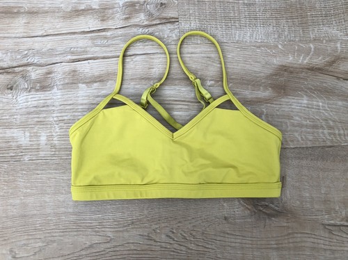 yellow lululemon sports bra