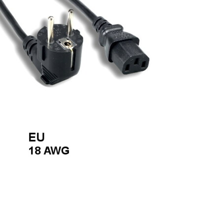 10x 6ft EU Europe Power Cord IEC-60320 C13 to 90° Right Angled CEE 7/7 SCHUKO