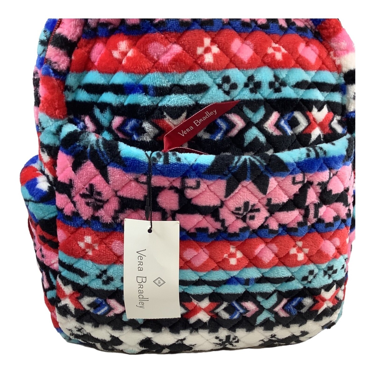 New Vera Bradley Retired Nordic Stripe Fleece Small Backpack Purse NWT Vera Bradley NORDIC STRIPE MULTI Small Fleece Backpack Purse  main image 3