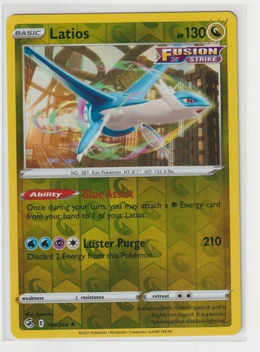 Pokemon - Latios - 194/264 - RH RARE - Fusion Strike - NM/M -New