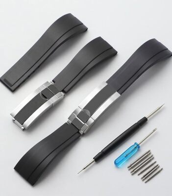 20mm 21mm 22mm Gerade Flache Lug Gummi Uhrenarmband Made für Rolex Daytona Strap