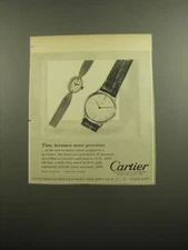 1960 Cartier Watches Ad - Time becomes more precious