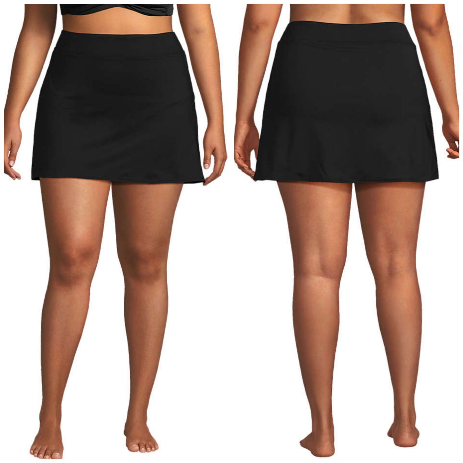 Lands End Chlorine Resistant Tummy Control Swim Skirt Swim Bottom Plus Size 18W