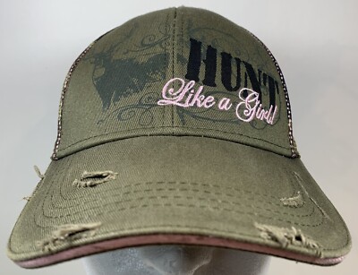 Buck Wear Hat Hunting Woodland Camo Distressed Hunt Girl Deer