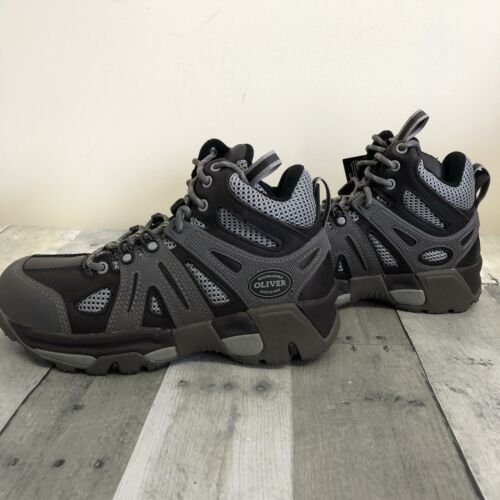 Oliver Work Shoe 5" Leather & Mesh Steel Toe Sneakers US Size 8 (OL11112) - Picture 3 of 8
