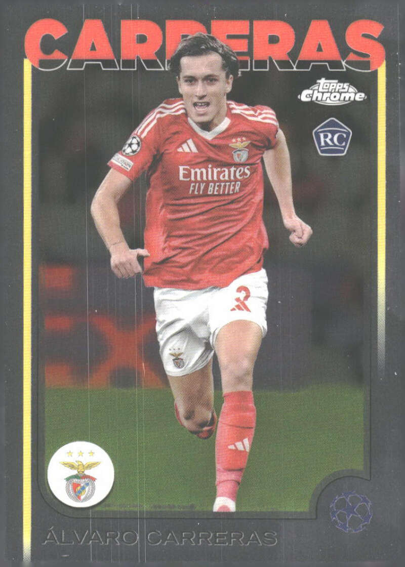 ALVARO CARRERAS RC 2024-25 Topps Chrome UEFA Club Base #181 ROOKIE Soc ID:136953