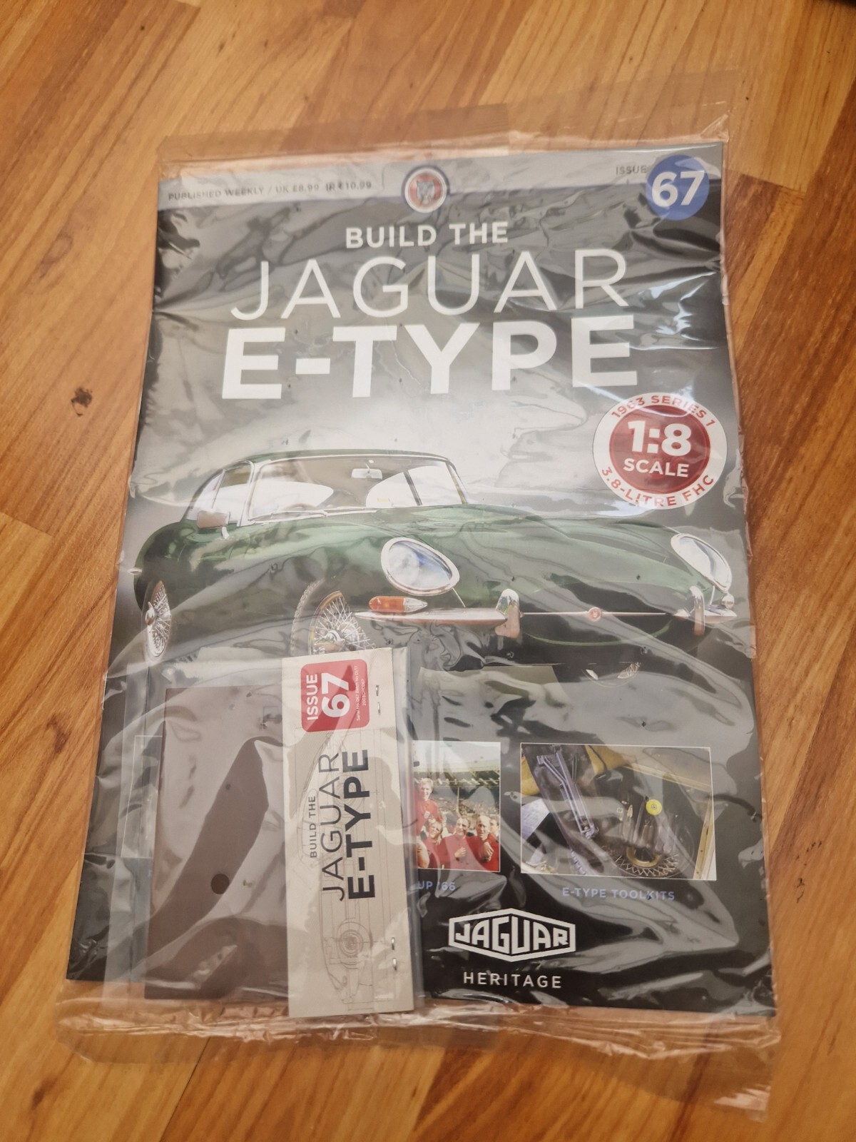 1/8 DEAGOSTINI BUILD YOUR OWN THE JAGUAR E-TYPE CAR ISSUE 67 INC PART