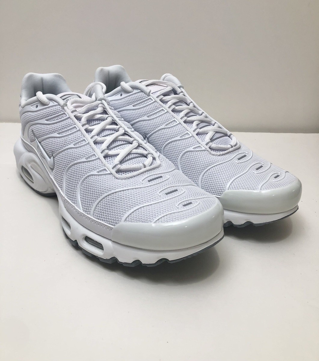 Nike Air Max Plus Triple White Cool Grey 604133-139 Man's Size US