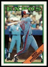 1988 Topps #674 Mike Fitzgerald Baseball Card Collectable