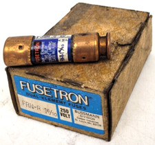  Lot of 5 FRN-R-1 6/10 Fusetron 1 6/10 Amp Fuse Class RK5 Next Day Option NEW