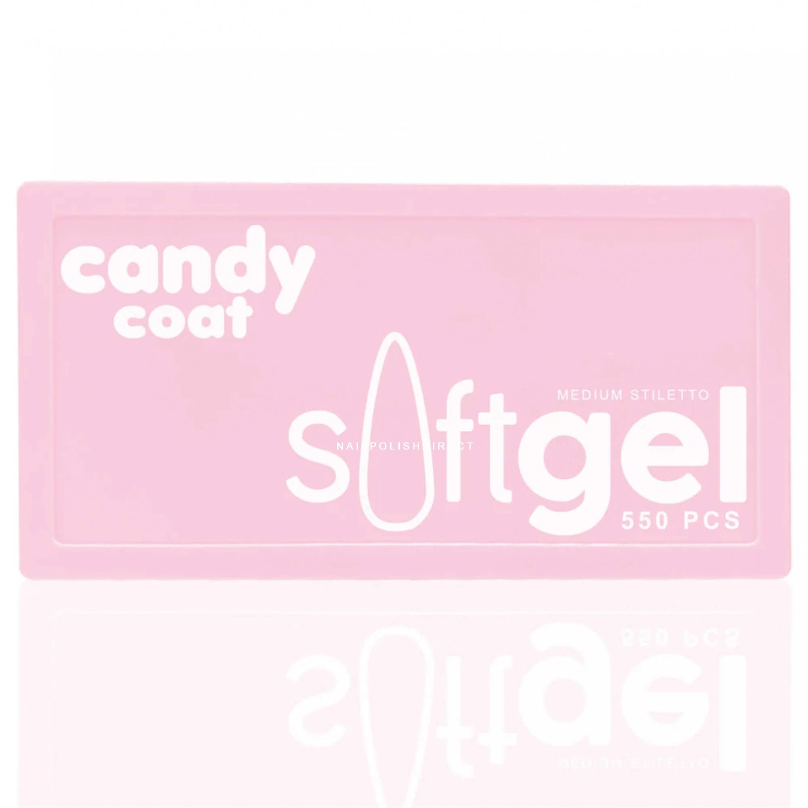 Candy Coat Soft Gel Tips - Medium Stiletto (550 Pcs)