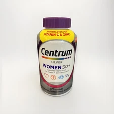 Centrum Silver MultiVitamin MultiMineral Complete Vitamin 275 Tabs Women Over50+