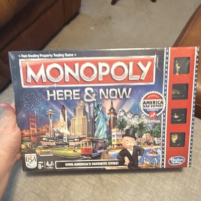 Hasbro Gaming Monopoly Here & Now Board Game Fast-paced Gameplay
