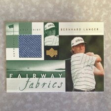 2002 Upper Deck Fairway Fabrics Bernhard Langer Memorabilia Golf Trading Card