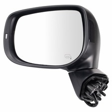 TRQ Driver Side Mirror Assembly Power Heated Memory Turn Signal Blind Spot Paint