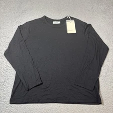 NWT Icebreaker Womens Sz L Merino Granary Wool Long Sleeve Shirt Black Baselayer