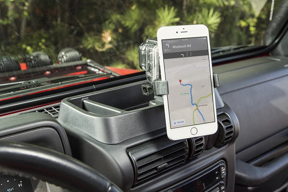 For Jeep Wrangler 1997-2006 Rugged Ridge 13551.18 Black Dash Multi-Mount System Foto 3 de 4