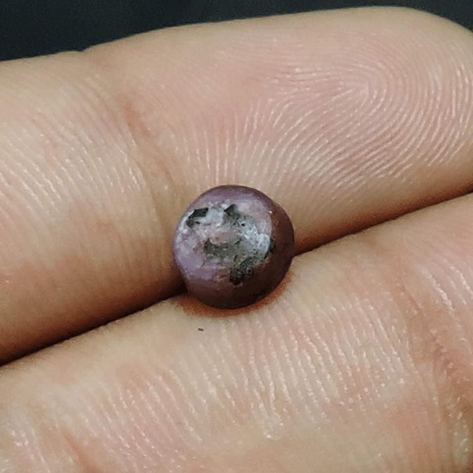 3.20Cts Natürlich Sechs Strahlen Star Rubin 7x5mm Rund Cabochon Lose Edelstein - Bild 3 von 3