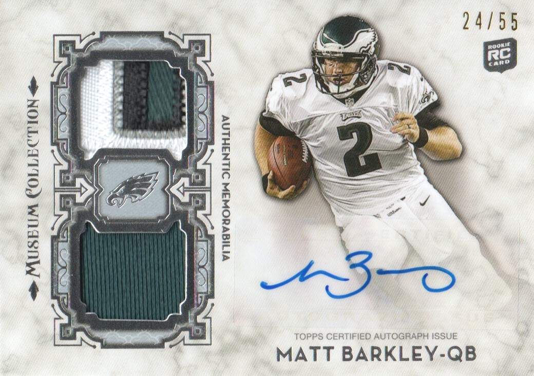 Matt Barkley Topps Museum Collection Signature Swatches Dual Relic Autograph #MB Base