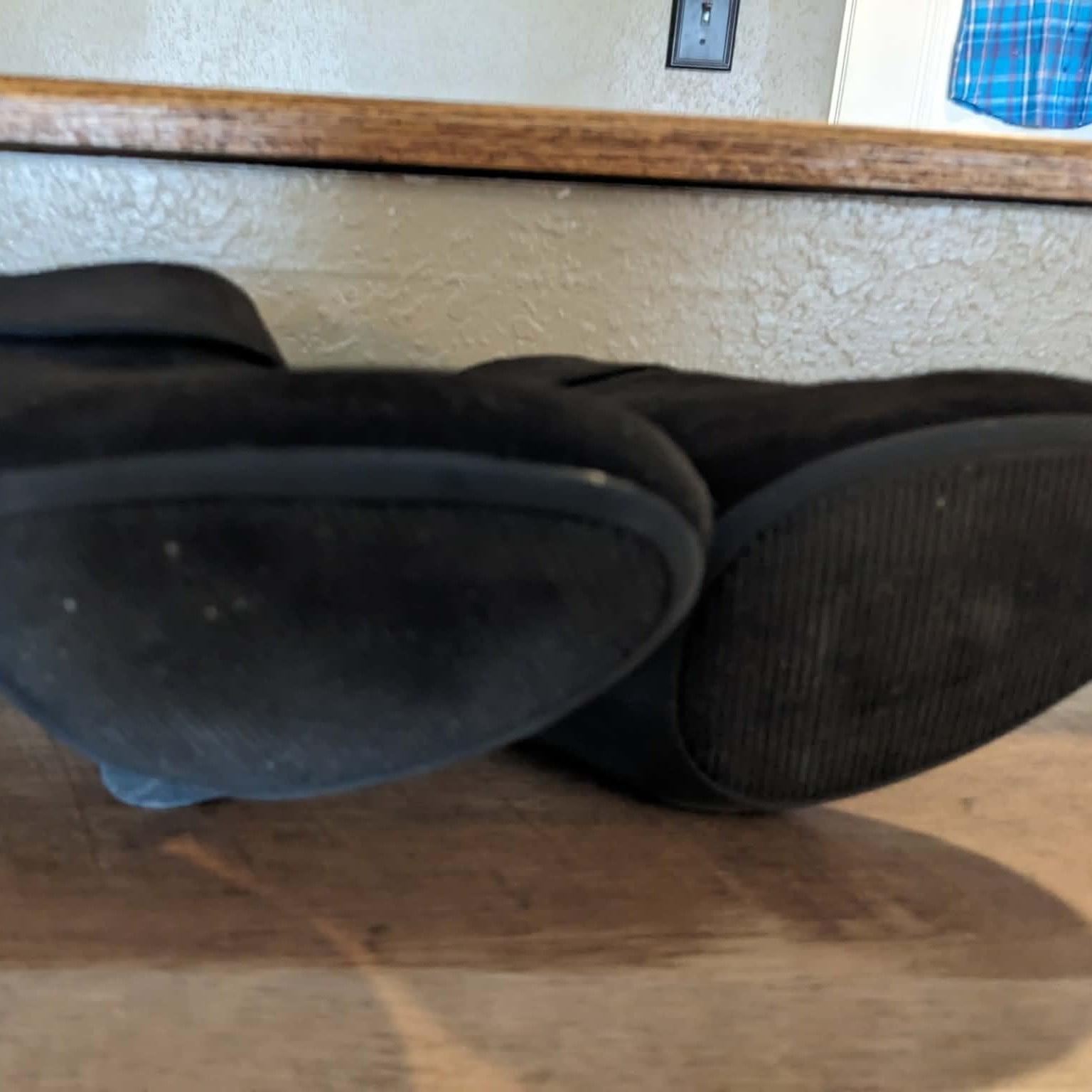 Coach and Four Black Suede Booties 9.5 Side Zip Bows - 3 inch heels - VGUC  thumbnail 9