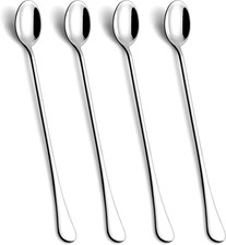 9.5-Inch Long Handle Iced Tea Spoon, Coffee Spoons, Ice Cream Spoons, Stainless