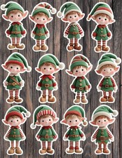 Christmas Elf Die Cut Vinyl Stickers Scrapbooking Laptop Waterbottle