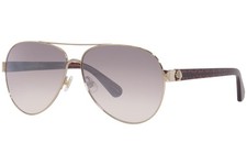 Kate Spade Geneva/S EYRNQ Sunglasses Women's Gold/Brown Mirror Lenses Pilot 59mm