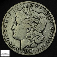 1891 CC Carson City Morgan Silver Dollar $1