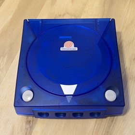Modded Sega Dreamcast Game Console GDEMU 256GB Blue Transparent Shell Bundle
