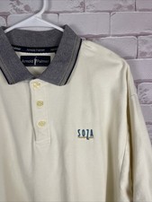 Vintage Arnold Palmer Polo Ringer Beige Mens Sportwear Golf Dad Polo Size XL