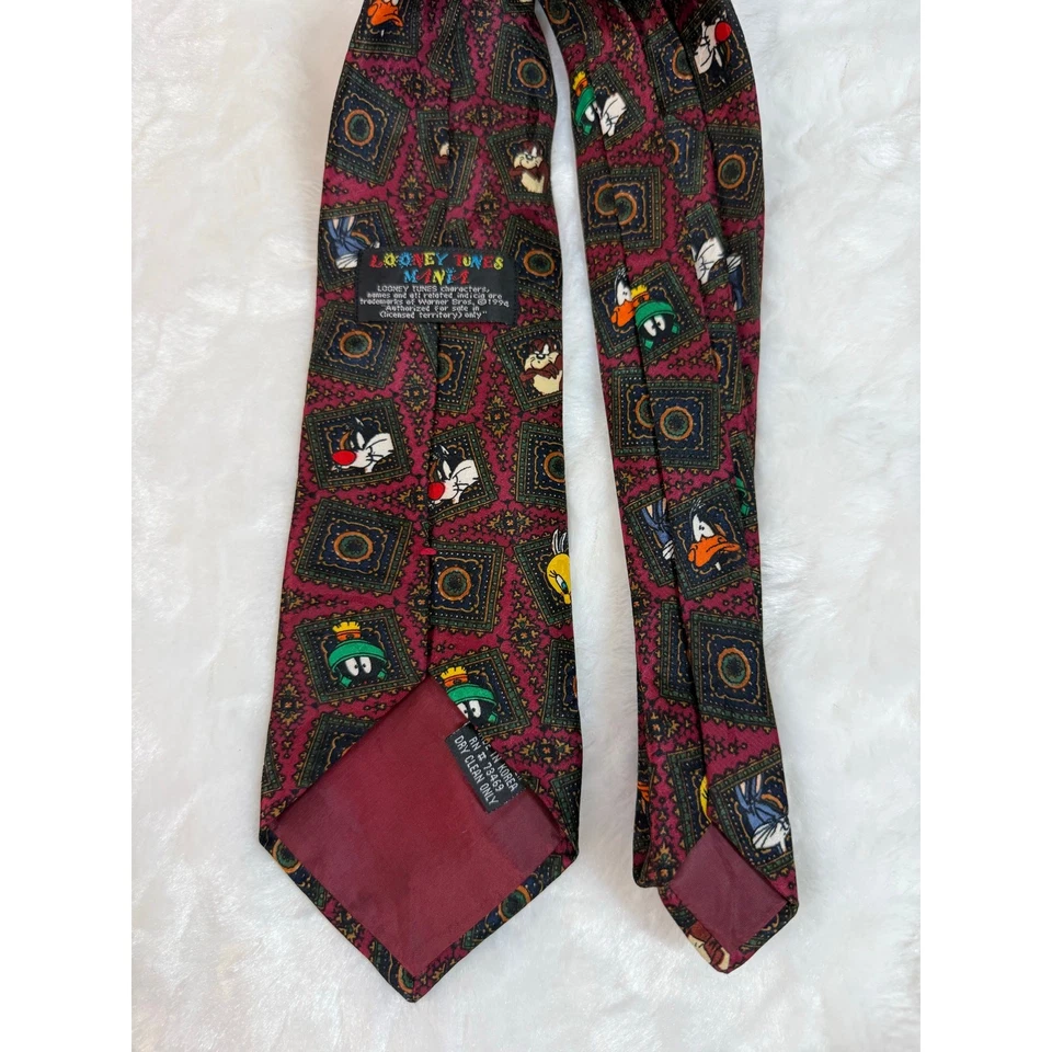 Corbata de colección años 90 Looney Tunes Warner Bros. Bugs Lucas Taz Piolín Marvin Sylvester Foto 2 de 4