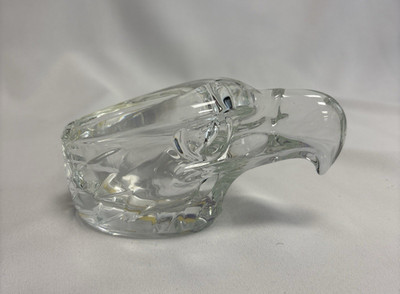 Vannes Le Chatel Crystal Art Glass Eagle Head Candy Nut Dish