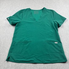 Figs Scrub Top Women Large Green Casma Three Pocket Technical Collection Nurse