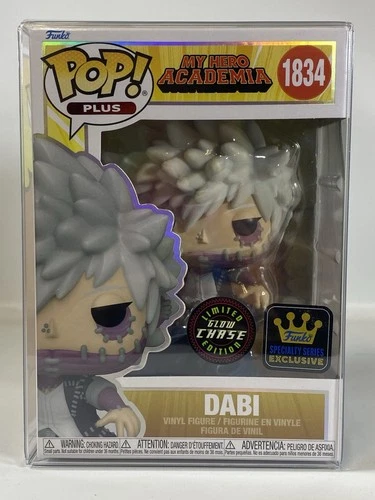 Funko Pop Limited Glow Chase Edition Dabi #1834 My Hero Academia With Protector