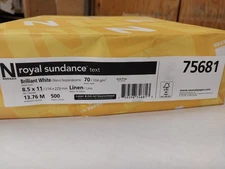 Neenah Paper 75681 royal sundance Paper, 8.5 x 11, Brilliant White, 500 Sheets
