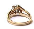 14k yellow gold round .63ct Natural Diamond engagement ring wedding band wrap — photo 5
