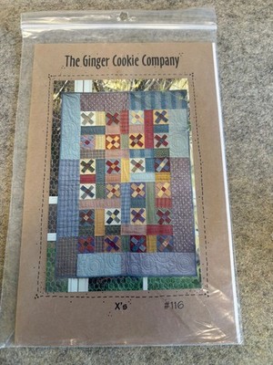 Ginger Cookie Company X's Quilt Pattern 33 1/2'' x 46 1/2 paper pieced