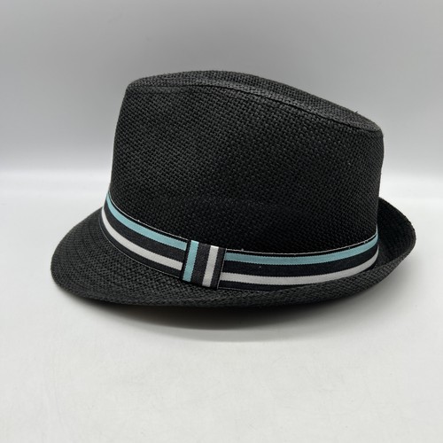 Urban Pipeline Fedora Nero con Fascia Azzurra e Bianca Uomo Taglia S/M - Foto 5 di 14