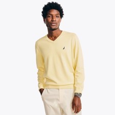 Nautica Men's Navtech Performance Soft V-Neck Sweater French Vanilla-Small