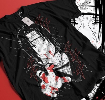 Itachi Uchiha T-Shirt Naruto Shippuden Manga Strip Naruto Anime Shirt best 858
