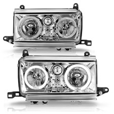 Anzo 111092 Chrome Projector Headlights fit for 91-94 Toyota Land Cruiser FJ82