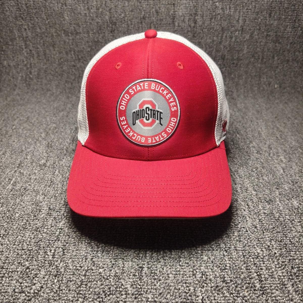 47 Brand Ohio State Buckeyes NCAA Trucker Hat Red White Mesh Back