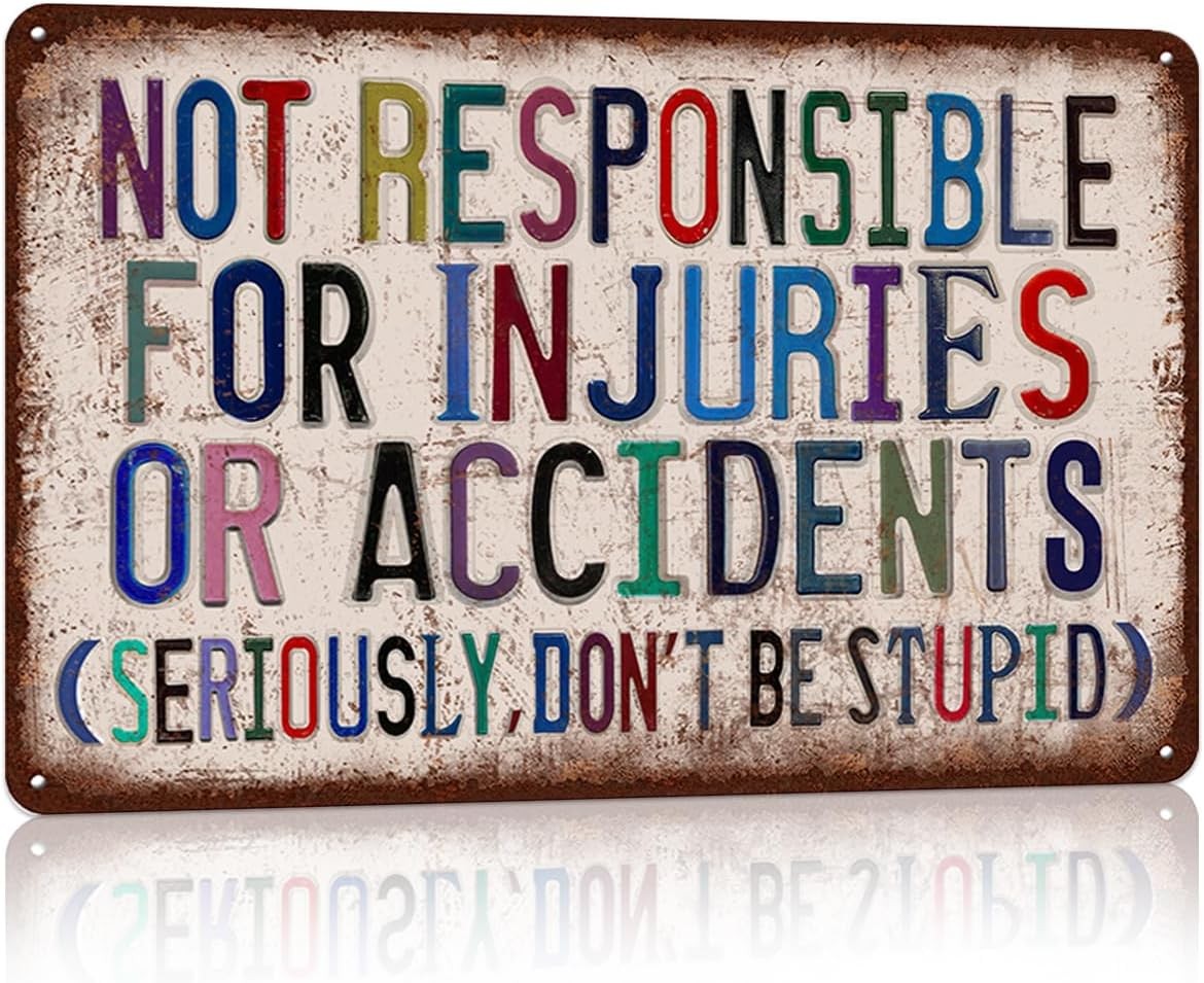 Vintage Man Cave Decor Funny Metal Tin Signs Garage Bar Wall Sign-07 