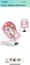 Bluetooth Mecedora Para Bebe Columpio Rosa Electrico 5 Velocidades Con Bocina