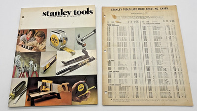 VTG Stanley Tools Catalog 1982 Edition Paperback With Price Sheet Printed in USA
