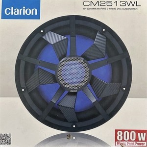 Clarion CM2513WL Car/Marine 10in Subwoofer 2-Ohm DVC 250W RMS/800W Peak