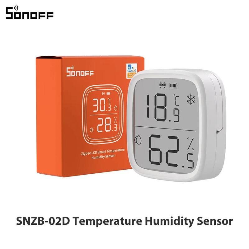 SONOFF SNZB-02D Zigbee Smart Temperature Humidity Sensor LCD Display Alexa