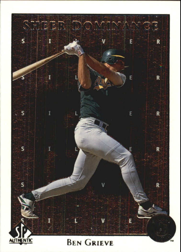 Ben Grieve #SD21 Baseball Cards 1998 SP Authentic Sheer Dominance trading card — raw and PSA graded price guide